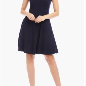 Karen Kane Navy Blue Jersey Sleeveless Dress. Size large.